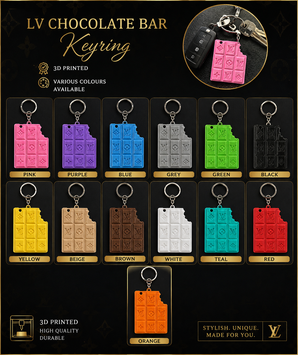Luxurious Chocolate Keychain