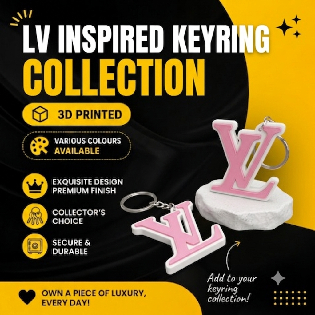 LV Inspired Keychain